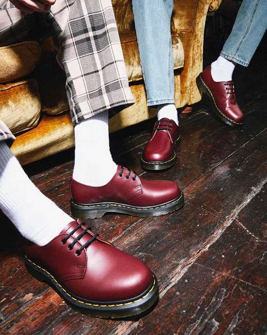 Zapatos De Vestir Dr. Martens 1461 Smooth Mujer Vino MX-30976
